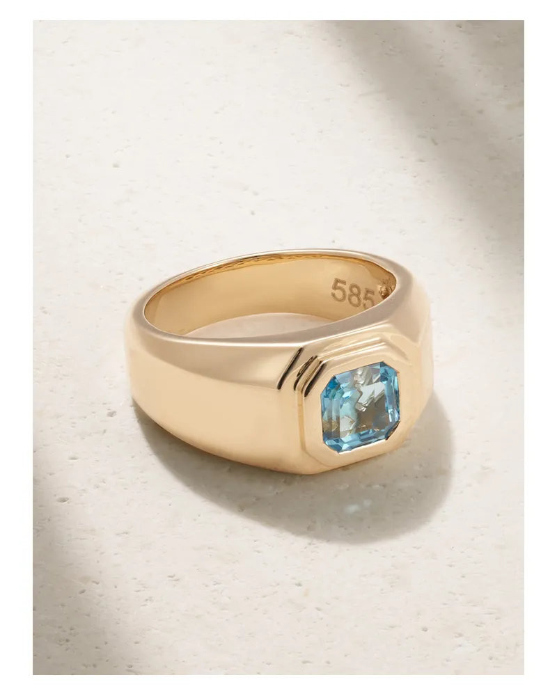 42 Suns Ring Aus 14 Karat Gold Mit Topas Gold