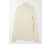 Lizzy Oversized Cashmere Turtleneck Sweater - Ivory