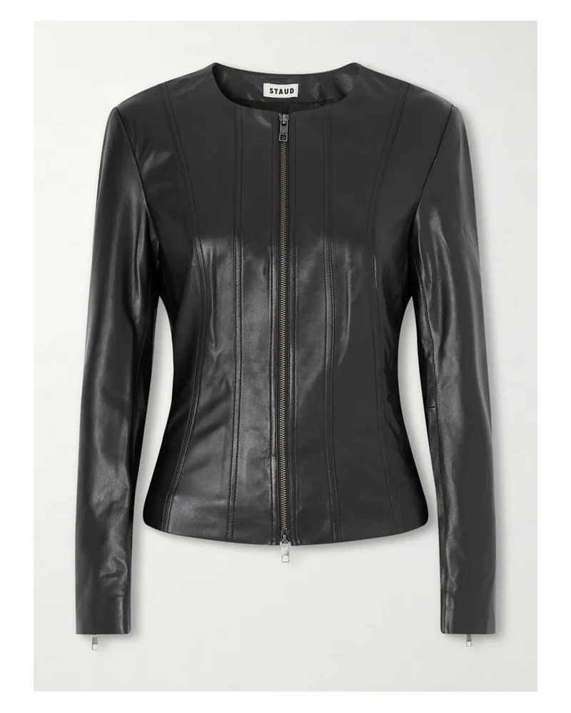 STAUD Lederjacke - Schwarz Schwarz