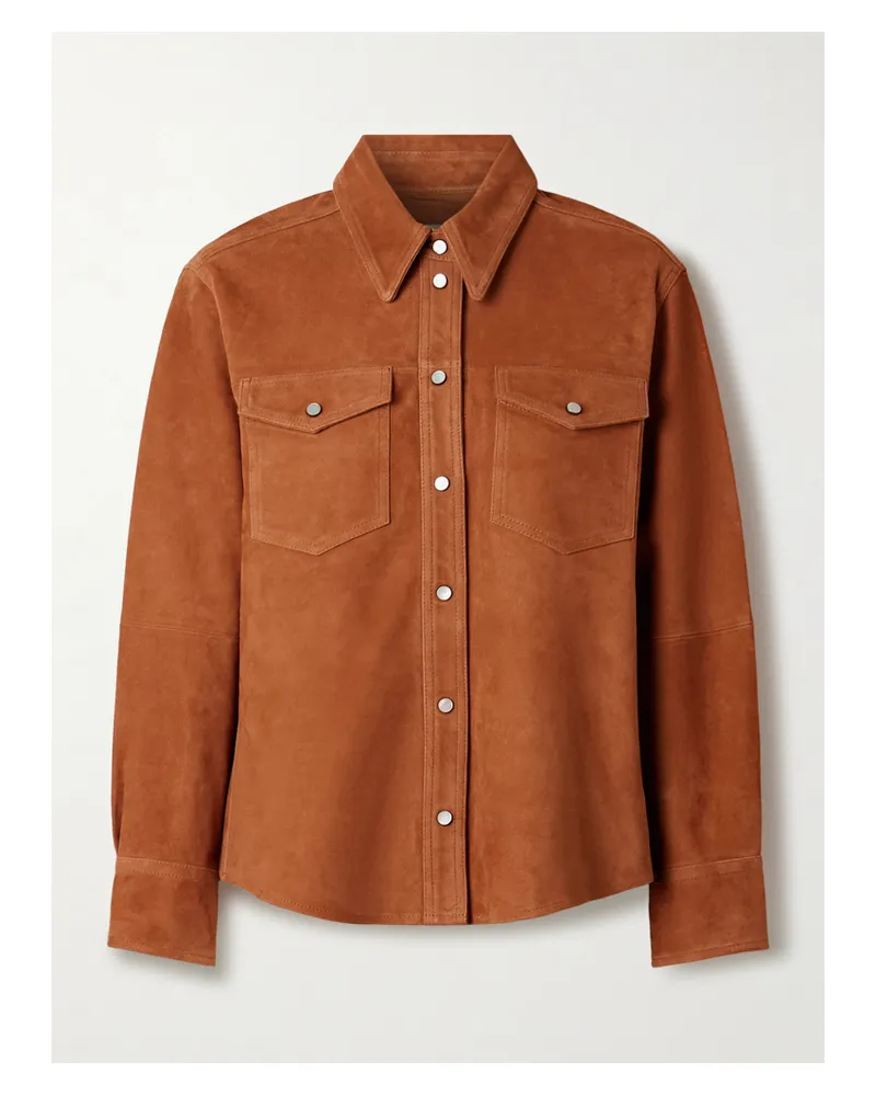 Isabel Marant Delcia Hemd Aus Veloursleder - Braun Braun