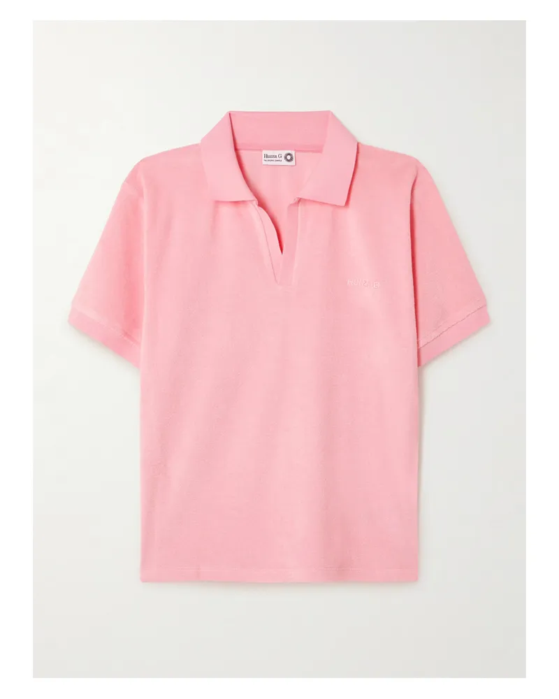 Hunza G Polohemd Aus Baumwollfrottee Mit Stickerei - Pink Pink