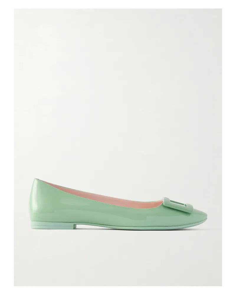Roger Vivier Gommettine Ballerinas Aus Lackleder - Grün Grün