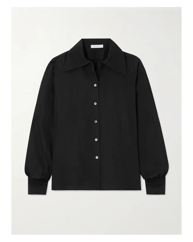 The Row Conan Seidenhemd - Schwarz Schwarz