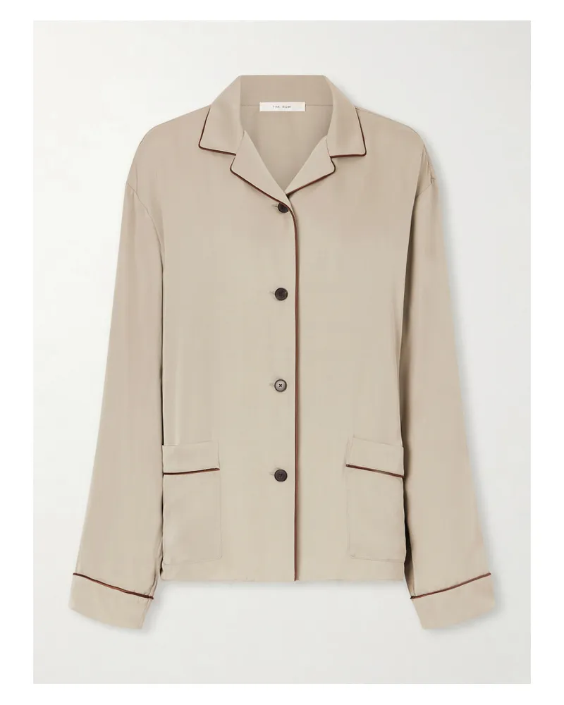 The Row Clarinda Seidenhemd Mit Paspeln - Neutral Neutral