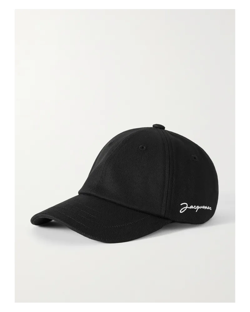 Jacquemus La Casquette Baseballkappe aus Baumwoll-twill Schwarz