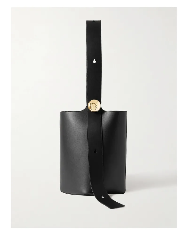 Loewe Pebble Embellished Leather Bucket Bag - Black Black