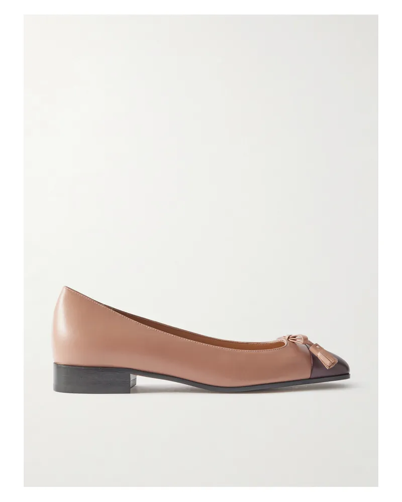 Valentino Garavani Zweifarbige, Flache Schuhe Aus Leder - Pink Pink