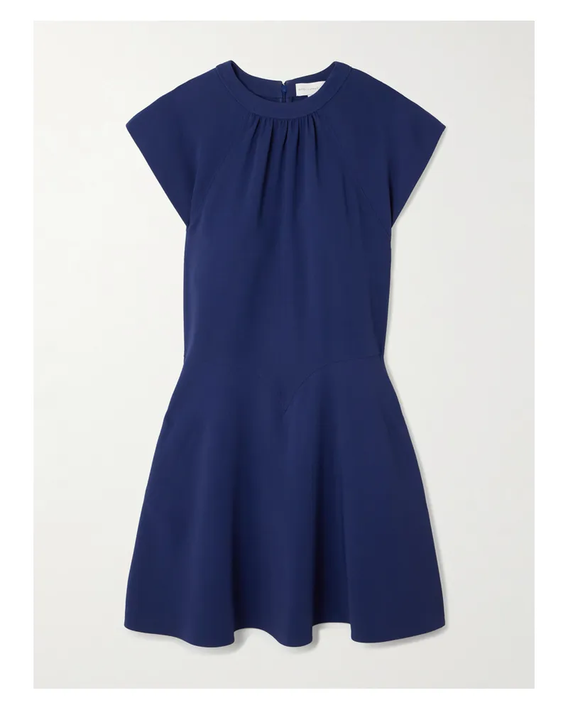 Stella McCartney Gathered Crepe Mini Dress - Blue Blue