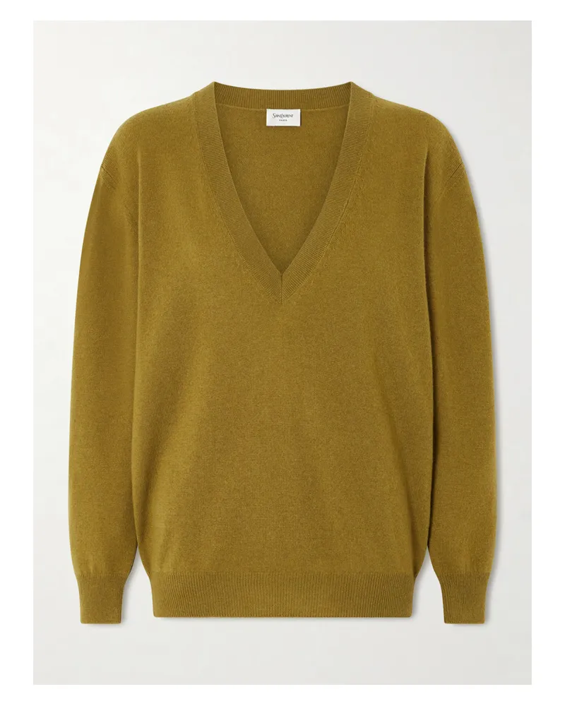 Saint Laurent Kaschmirpullover - Grün Grün