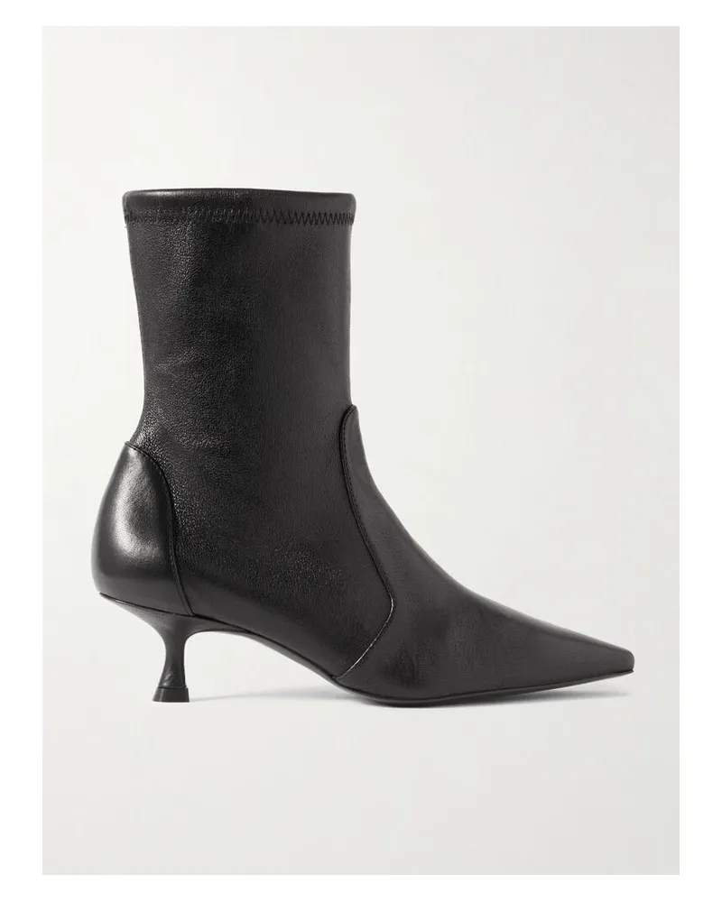 Stuart Weitzman Naomi Ankle Boots Aus Leder - Schwarz Schwarz