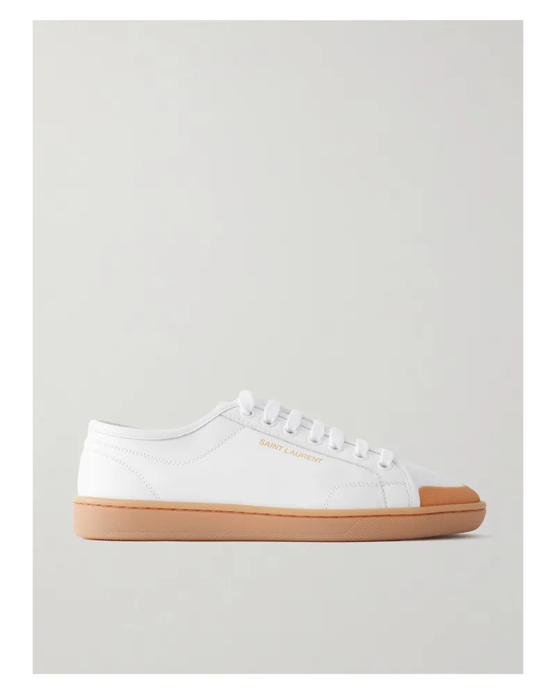 Saint Laurent Gym Leather Sneakers - White White