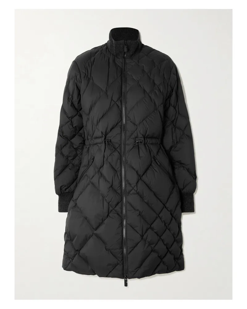 Burberry Daunenjacke Aus Gestepptem Shell Mit Applikation Aus Leder - Schwarz Schwarz