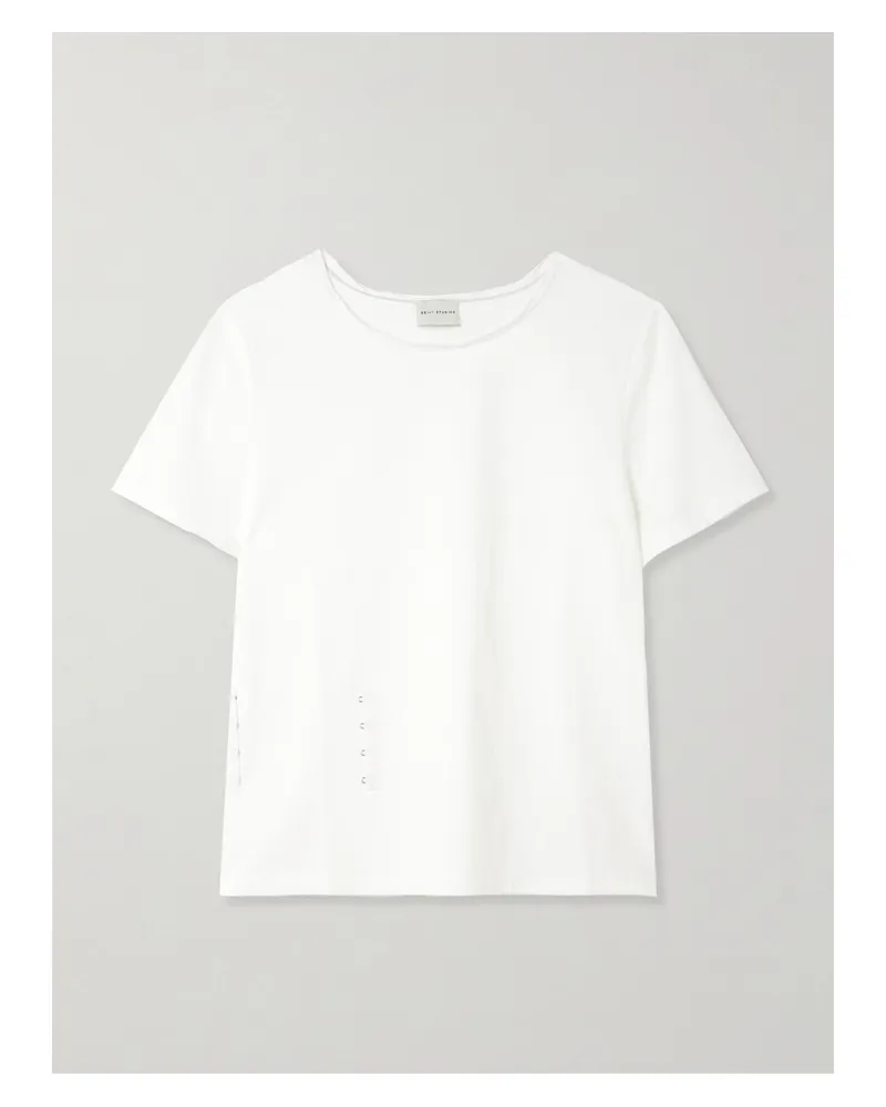 Deiji Studios Pinch Gathered Organic Cotton-jersey T-shirt - White White