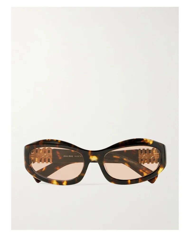 Miu Miu Glimpse Sonnenbrille Mit D-rahmen Aus Azetat - Horn Horn