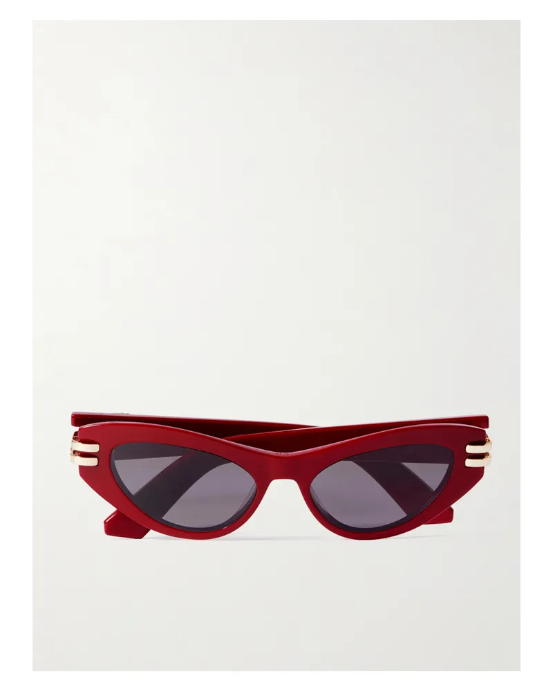 Dior Cdior B1u Cat-eye Acetate And Gold-tone Sunglasses - Red Red