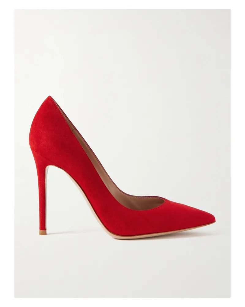 Gianvito Rossi 105 Pumps Aus Veloursleder - Rot Rot