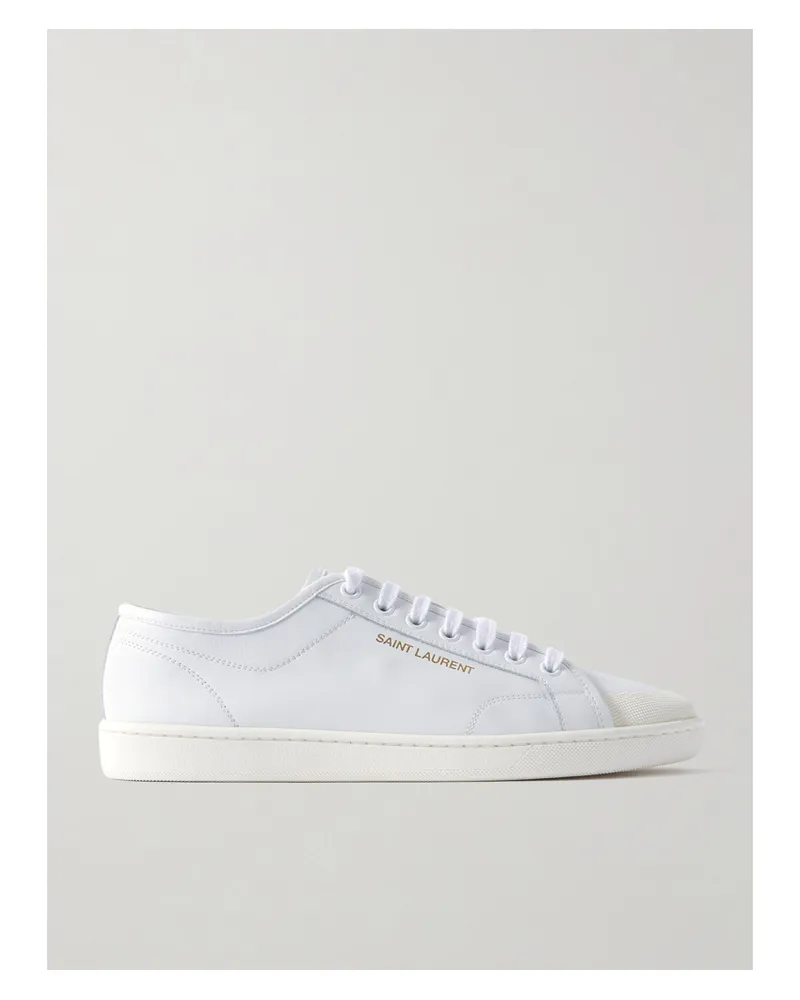 Saint Laurent Gym Leather Sneakers - White White