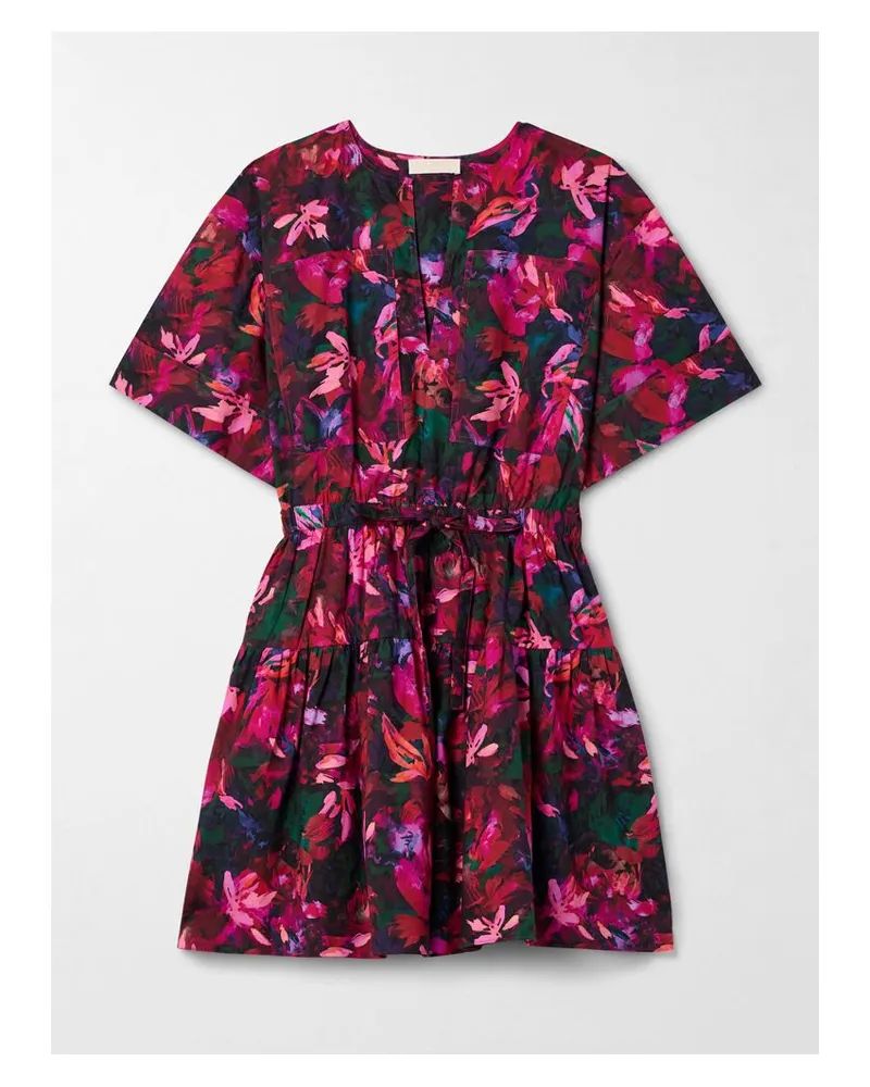 Ulla Johnson Nadira Minikleid Aus Baumwollpopeline Mit Blumenprint - Rot Rot