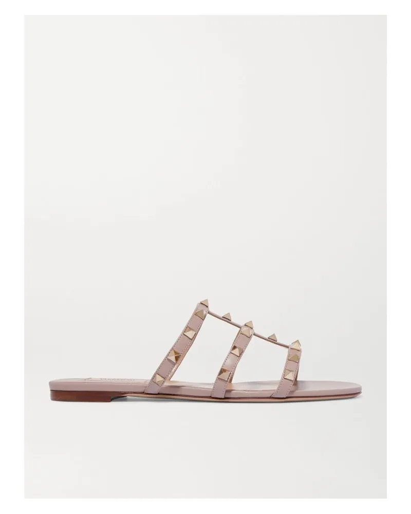 Valentino Garavani Valentino Garavani Rockstud Pantoletten Aus Leder - Pink Pink