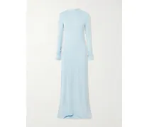 Open-back Crepe-jersey Gown - Blue