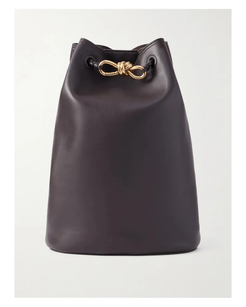 Bottega Veneta Andiamo Leather Backpack - Brown Brown
