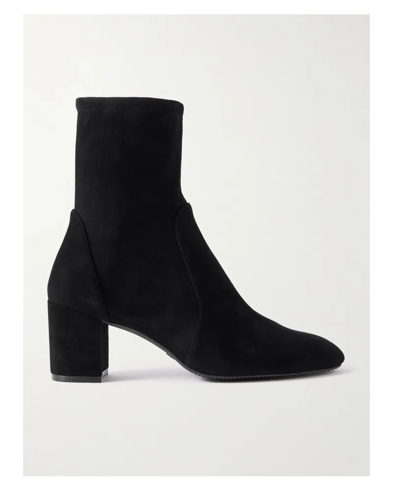 Stuart Weitzman Yuliana Ankle Boots Aus Veloursleder - Schwarz Schwarz