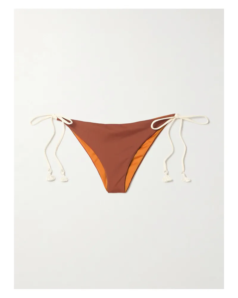 Johanna Ortiz Rímac Bikini-höschen Mit Troddeln Und Raffungen - Orange Orange
