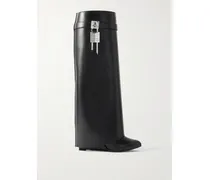 Shark Lock Stiefel Aus Glanzleder Mit Verzierung - Schwarz