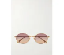 Aly Oval-frame Gold-tone Sunglasses