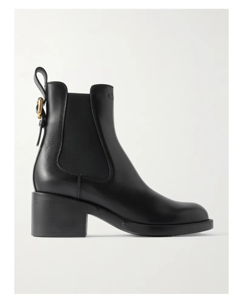 Chloé Dakota Buckled Leather Ankle Boots - Black Black