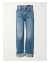 Mother The Dodger Skimp Cuff Hoch Sitzende Jeans Blau