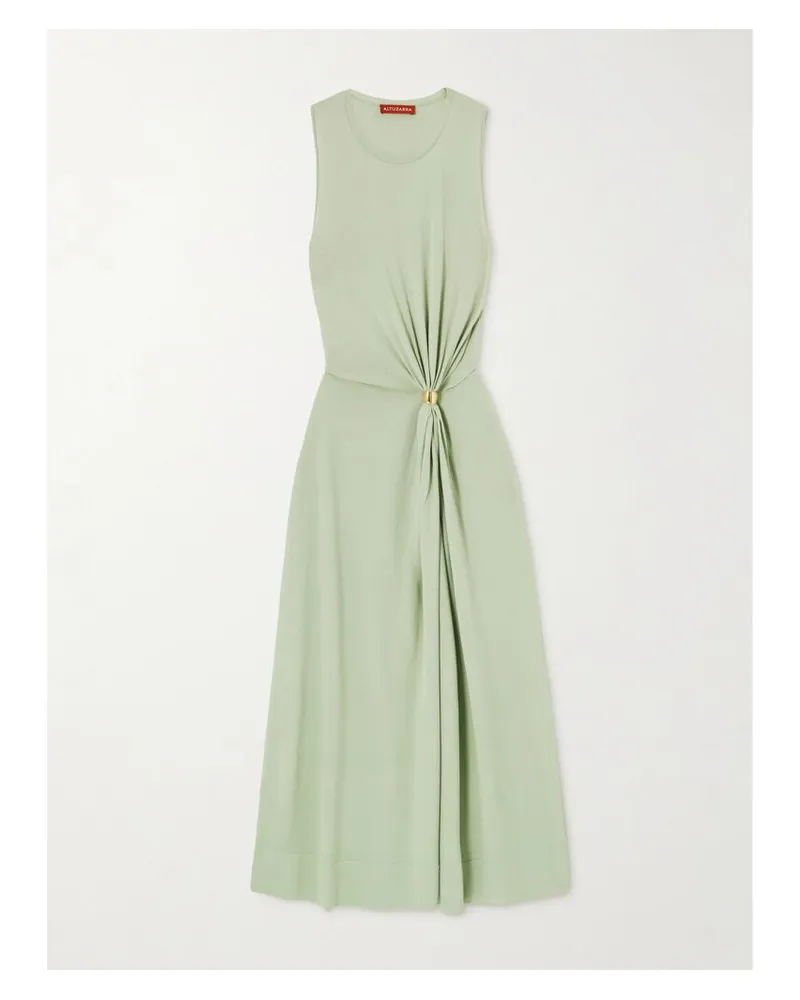Altuzarra Saralien Midikleid Aus Stretch-strick Mit Raffungen Und Verzierungen - Grün Grün