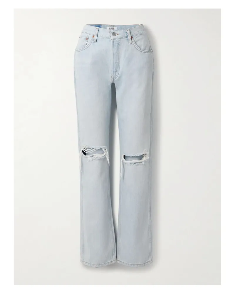 RE/DONE 90s Loose Hoch Sitzende Jeans Mit Geradem Bein - Blau Blau