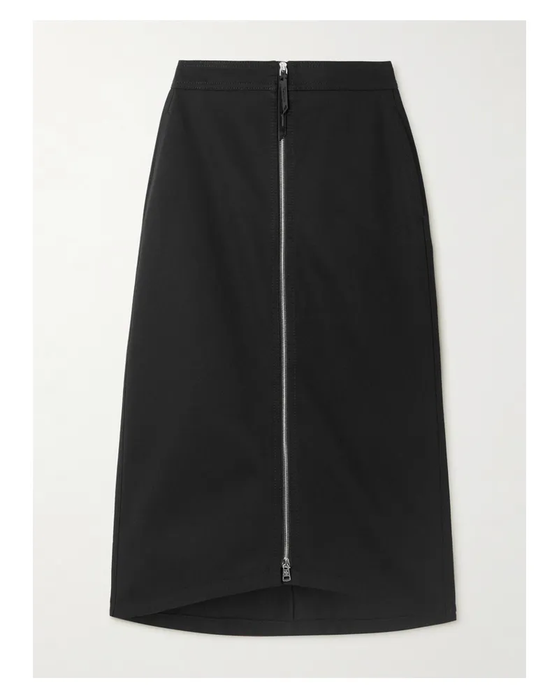 Moncler Edward Enninful Cotton-twill Midi Skirt - Black Black