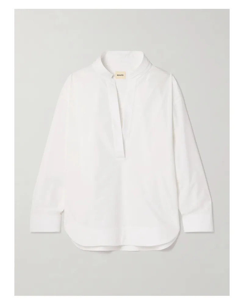 KHAITE Tito Oversized-hemd Aus Baumwollpopeline - Weiß Weiß
