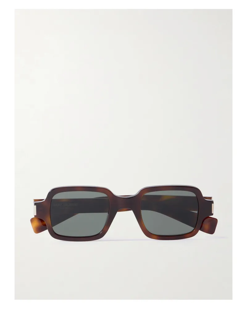 Saint Laurent Square-frame Tortoiseshell Acetate Sunglasses - Brown Brown