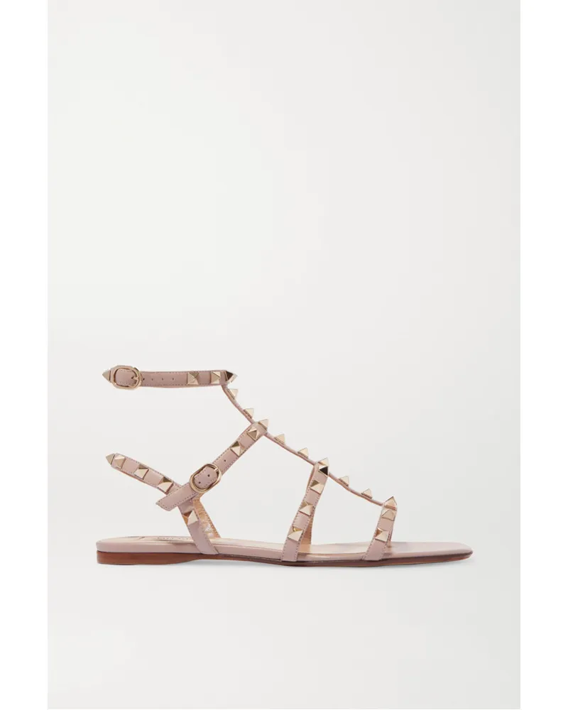 Valentino Garavani Rockstud Sandalen aus Leder Pink