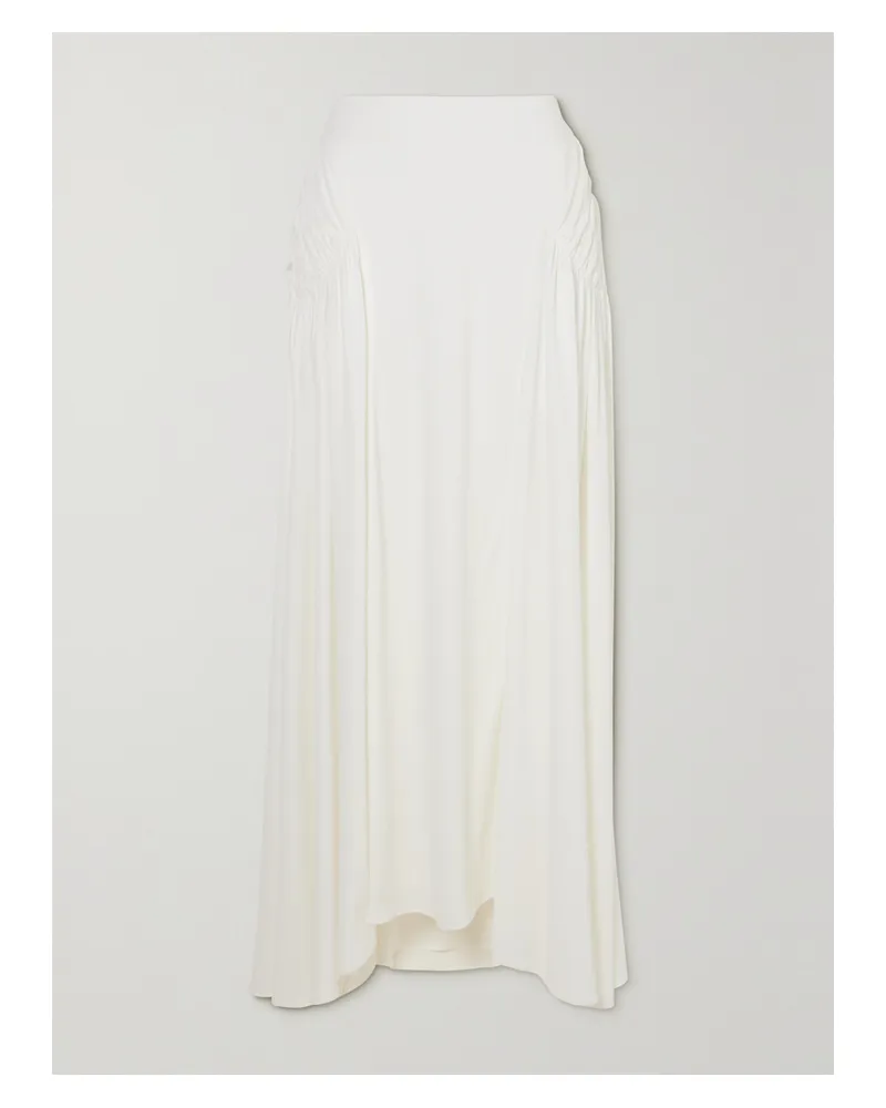 Interior Andre Asymmetrischer Maxirock Aus Stretch-jersey - Elfenbein Elfenbein