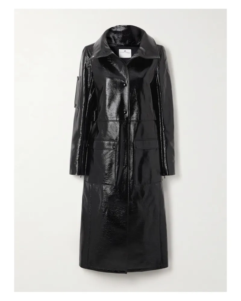 Courrèges Heritage Trenchcoat Aus Einer Beschichteten Baumwollmischung - Schwarz Schwarz