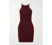 Soft Lounge Ringer Tank Mini Dress – Maroon – Minikleid
