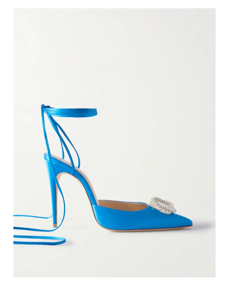 Magda Butrym Pumps Aus Satin Mit Kristallen - Blau Blau
