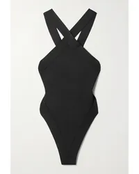 Saint Laurent Rückenfreier String-body aus Stretch-strick Schwarz