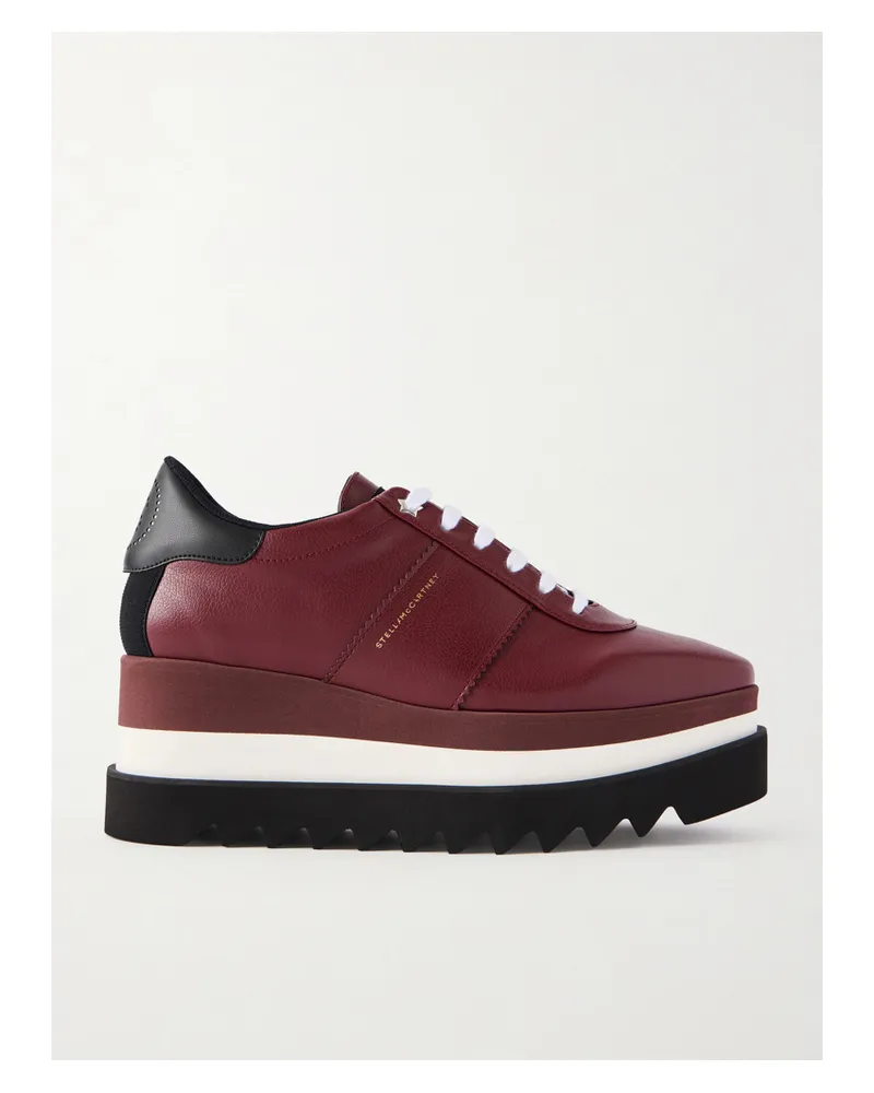 Stella McCartney Sneak-elyse Sneakers Mit Plateau - Burgunder Burgunder