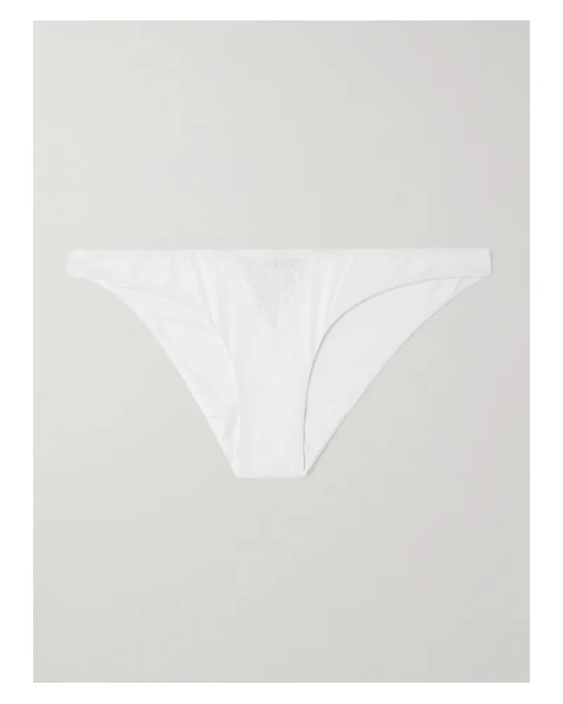 Kiki De Montparnasse Bikini-höschen Mit Spitzeneinsatz - Elfenbein Elfenbein