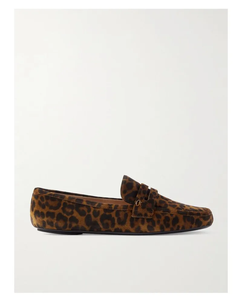 Gianvito Rossi Giorgia Loafers Aus Veloursleder Mit Leopardenprint - Animal-Print Animal-print