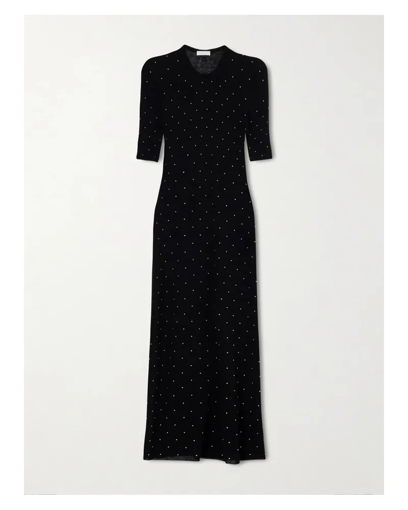 Paco Rabanne Studded Wool-blend Midi Dress - Black Black