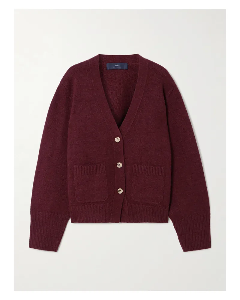 arch4 Janelle Cashmere Cardigan - Burgundy Burgundy