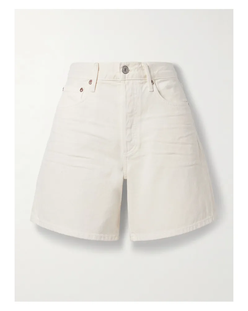 AGOLDE Dame Denim Shorts - Neutrals Neutrals