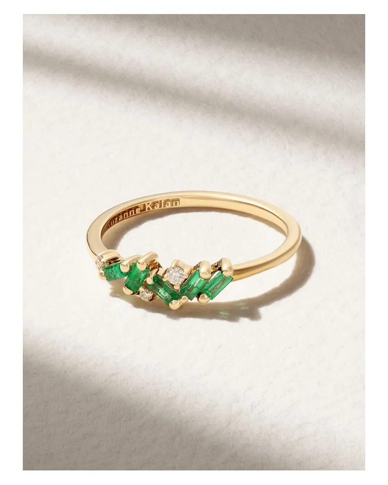 Suzanne Kalan Frenzy Ring Aus 18 Karat Gold Mit Smaragden Und Diamanten Gold