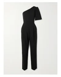 Max Mara Smalto Asymmetrischer Jumpsuit aus Crêpe Schwarz